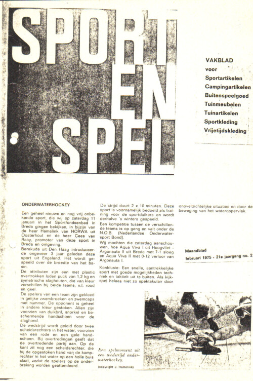 artikel vakblad 1975