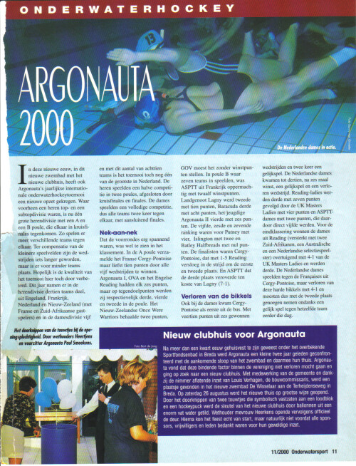 onderwatersport 11e ARG toernooi